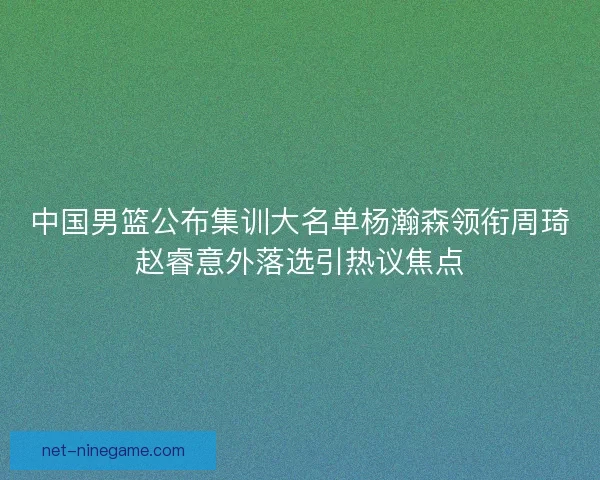 中国男篮公布集训大名单杨瀚森领衔周琦赵睿意外落选引热议焦点 中国男篮公布集训大名单杨瀚森领衔周琦赵睿意外落选引热议焦点
